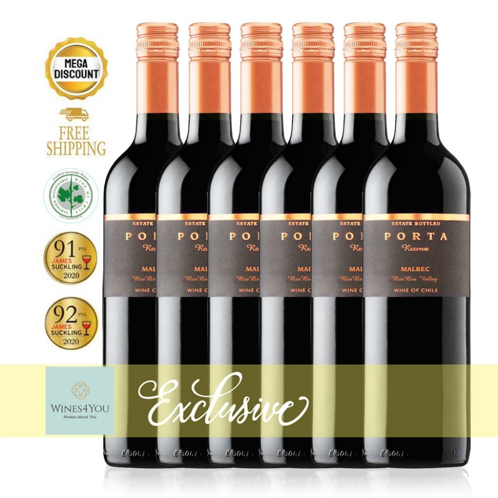 Porta Reserva Malbec Chile Red Wine 6btls Ctn Promo!